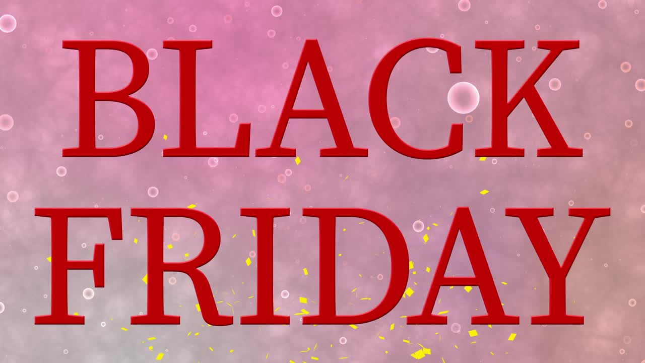 BLACK FRIDAY event text animation motion graphics