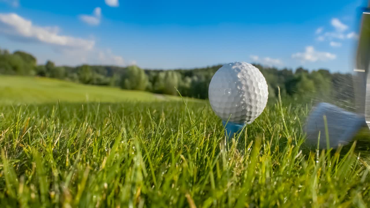 Colpo di golf in una giornata di sole