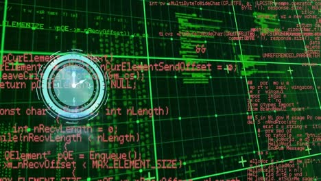 animación del tic-tac del reloj sobre el procesamiento de datos en la red