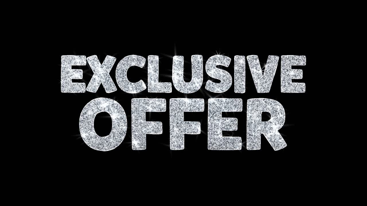 Exclusive Offer Sparkle Text