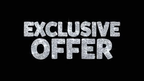exclusive offer sparkle text
