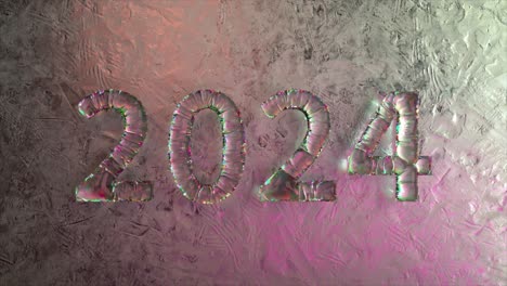 2024 text design on a textured surface