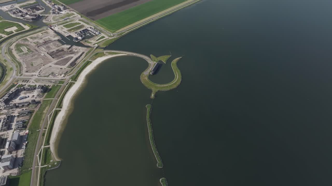 Aerial view of Tulip island Zeewolde during day time