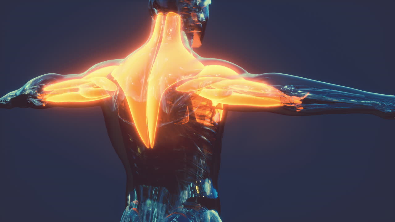 인간 근육 시스템 해부학 인포그래픽