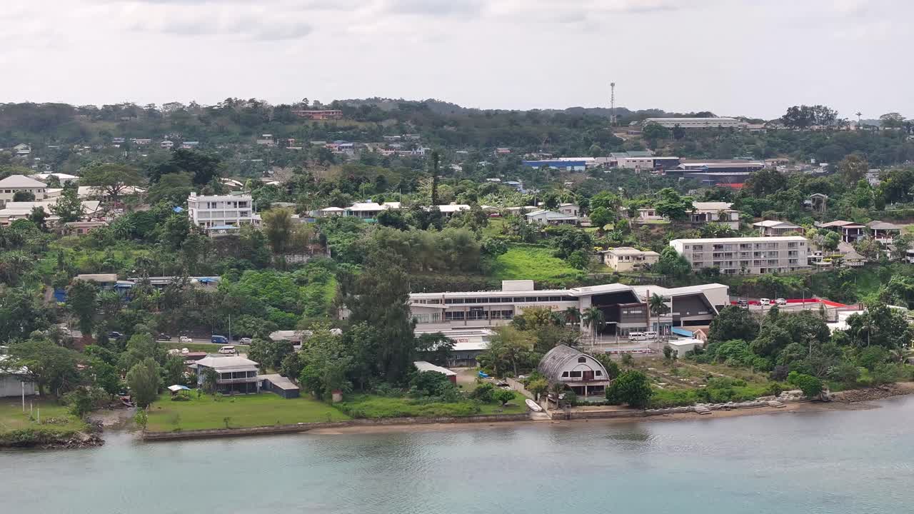 해안 도시 의 공중 사진