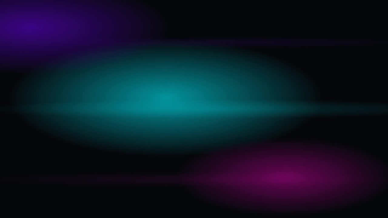 Abstract Motion Background with Glowing Teal and Purple Light Orbs