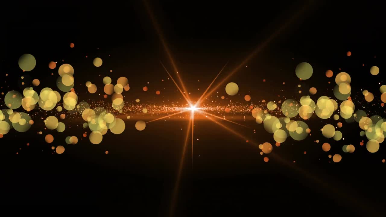 오렌지색 빛과 보케 빛 효과