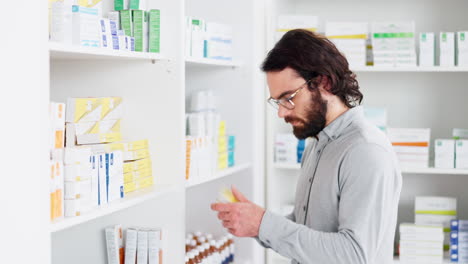 man shopping in a pharmacy