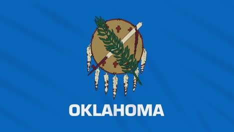 la bandera de oklahoma flota en el viento, bucle para el fondo