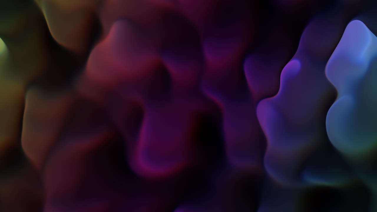 Abstract flowing background with fluid illuminated neon lights. Loop stock video.