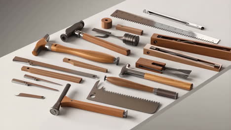a collection of specialized woodworking and crafting hand tools