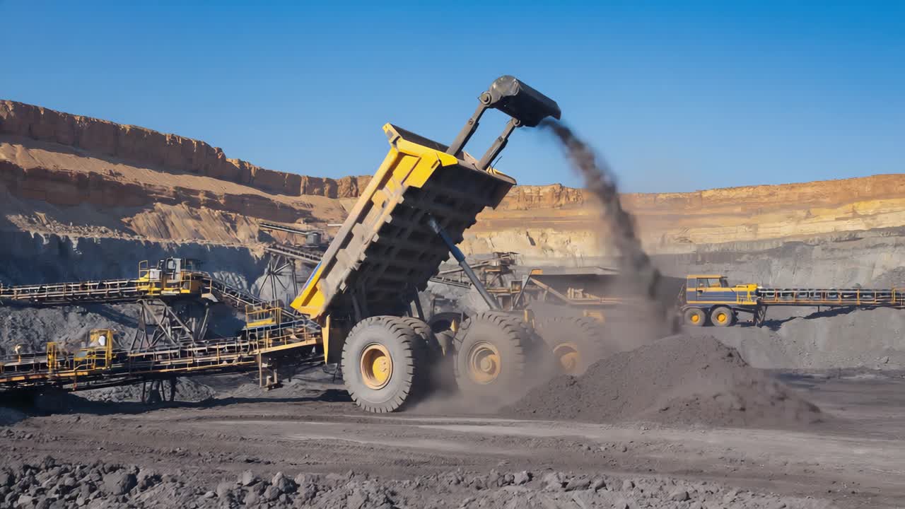 Mining Operation with Heavy Equipment