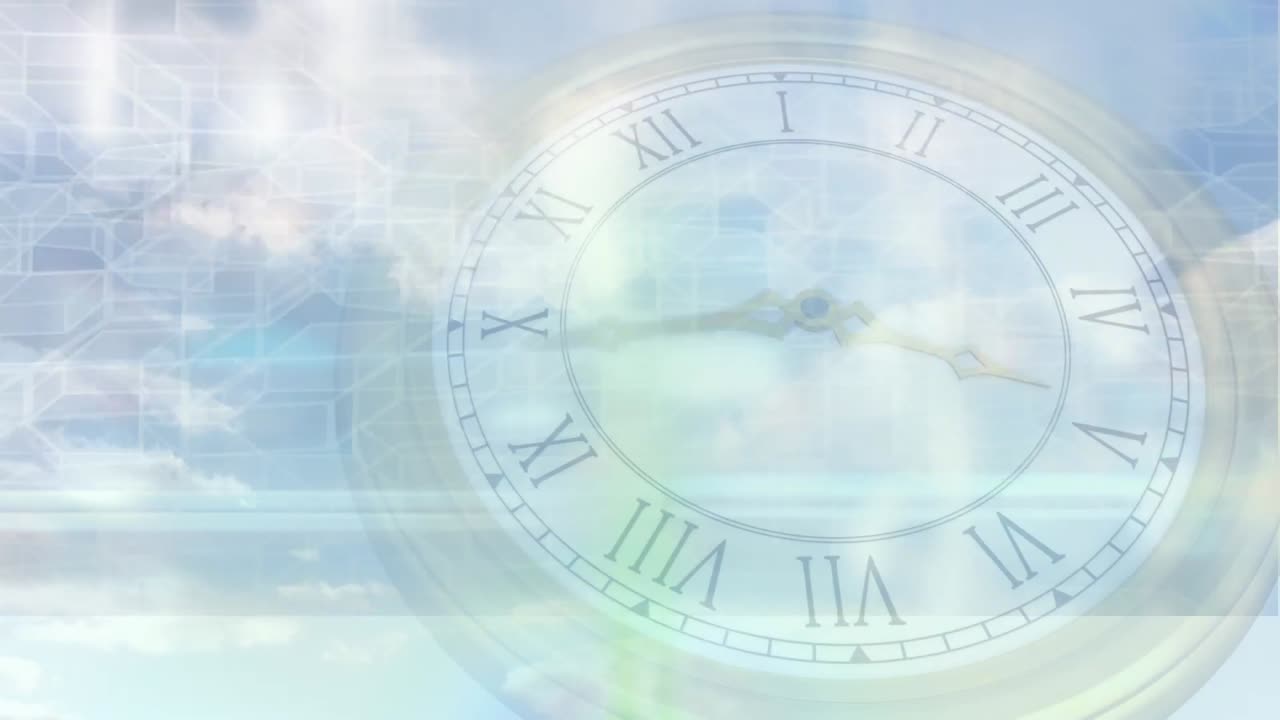 시계 이동에 대한 연결 네트워크의 애니메이션