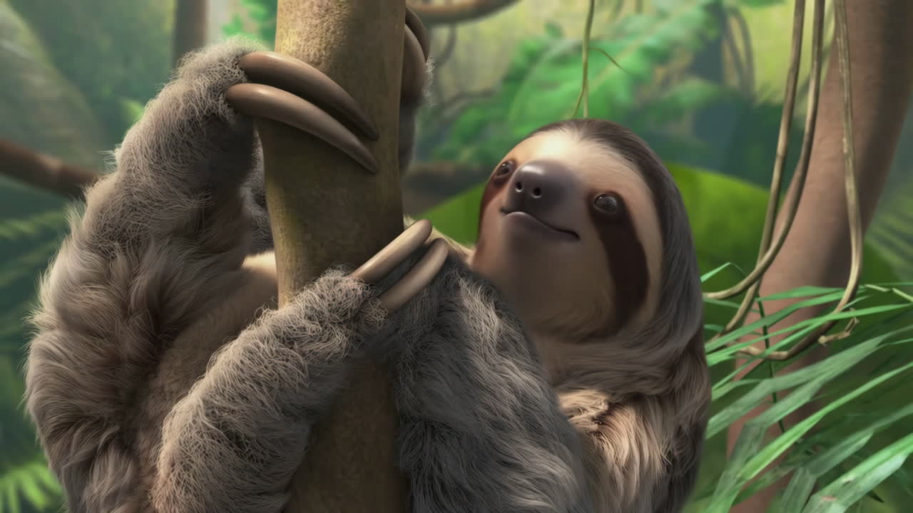 ленивец на дереве