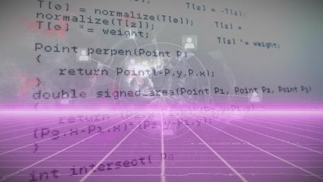 animación del procesamiento de datos con redes de conexiones