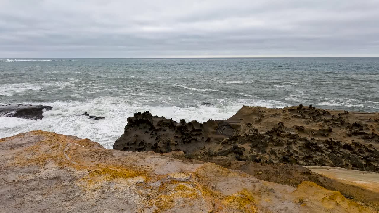 Coastal Scene with Rocks and Waves