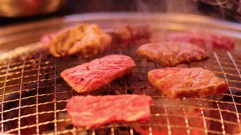 멜버른 의 바베큐 에서 고기 김