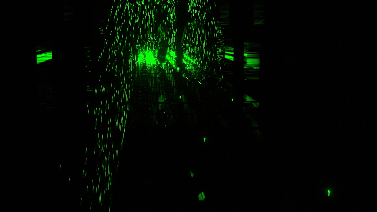 Abstract Welding Sparks Tunnel