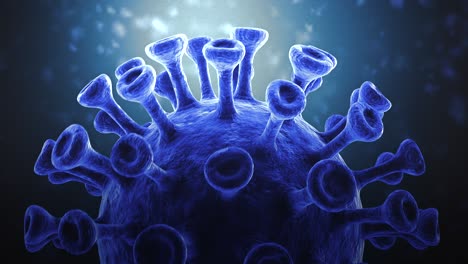 animación del coronavirus covid19 bucle de fondo en 3d