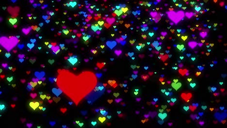 abstract colorful hearts background