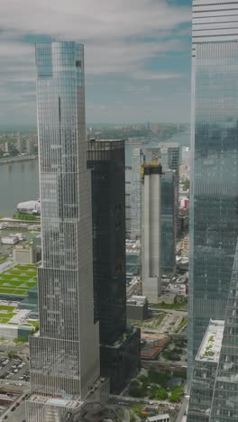 aerial view of skyscrapers and buildings