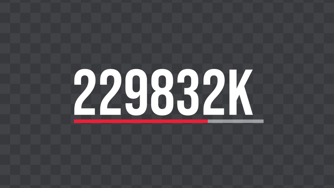 Youtube Counter 01
Adobe After Effects 2023
Resolution 3840×2160