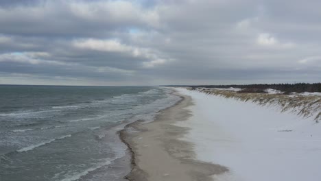 Drone-aerial-view-of-Baltic-Sea