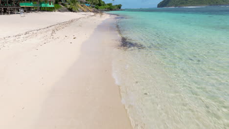 Paraíso-Escondido-Con-Playa-De-Arena-Blanca-En-Lalomanu,-Isla-De-Upolu,-Samoa
