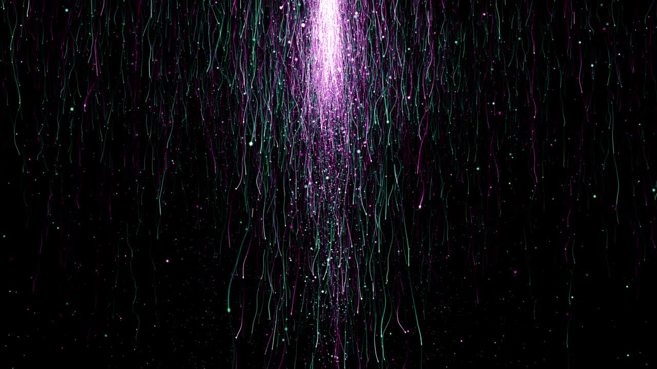 Particles green pink event game trailer titles cinematic concert stage background loop