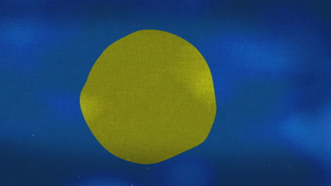 The-Palau-national-waving-flag