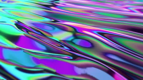 neon flowing liquid waves abstract background. seamless loop. iridescent effect