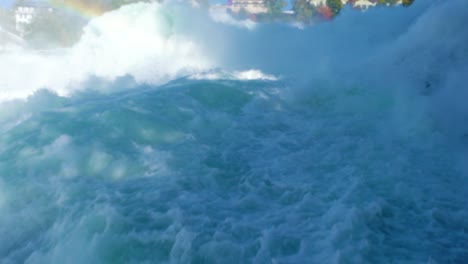 el rin cae cerca de zúrich en el verano indio, cascada en suiza
