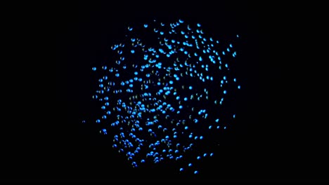 abstract 3d sphere with glowing blue dots