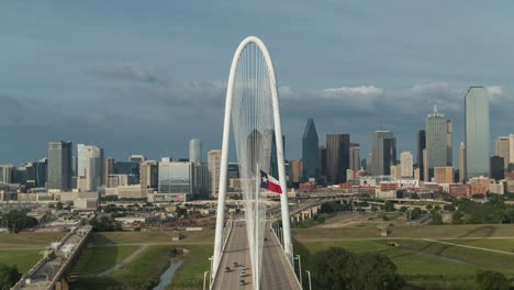 establishing aerial shot of downtown dallas