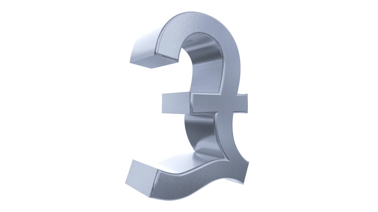 Pound sign symbol rotate loop business finance tax england britain brexit 4k