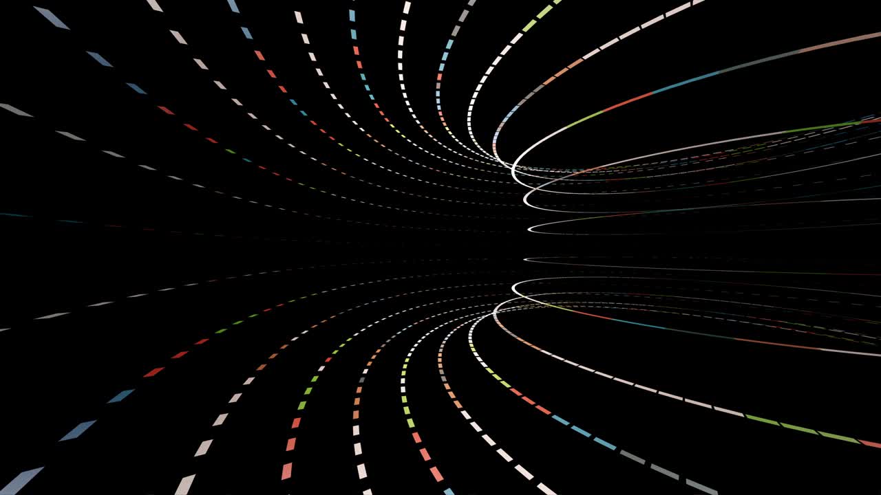 Flying through a tunnel in space
