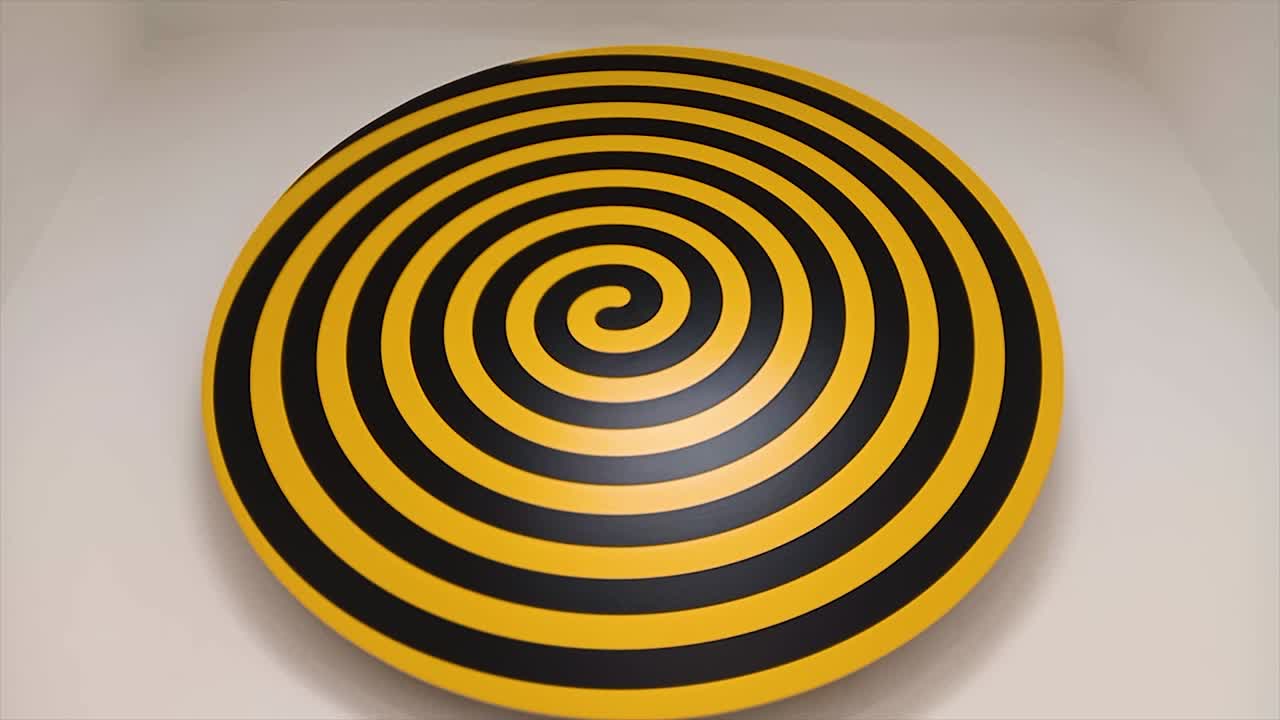 líneas que giran en el centro del círculo.