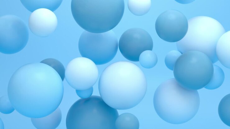 Abstract Background with Floating Spheres