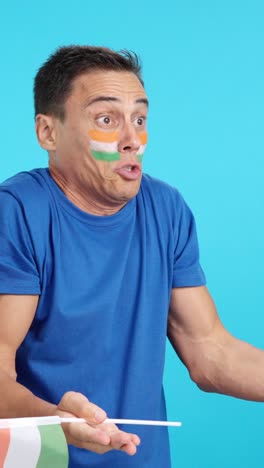 Indian supporter angry with the decision of the referee
