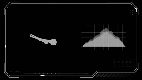 animación digital de la montaña y la molécula