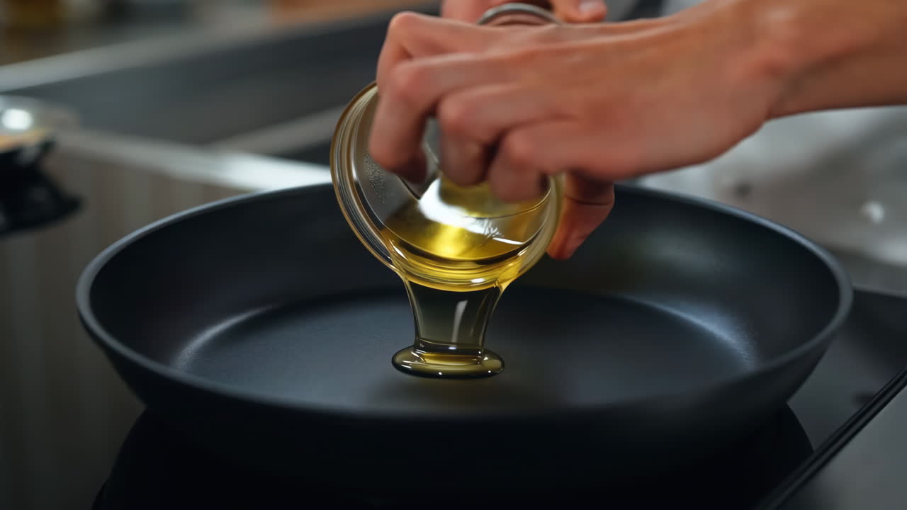 김판 에 기름 을 부는 것