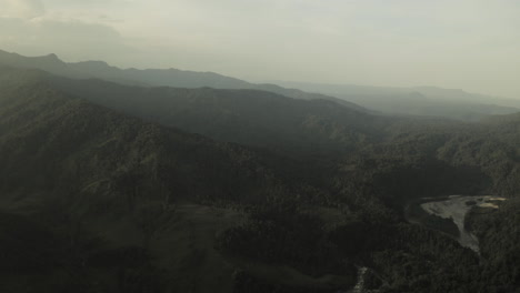 aerial shot, mountains and jungle of the ecuadorian amazon, drone.