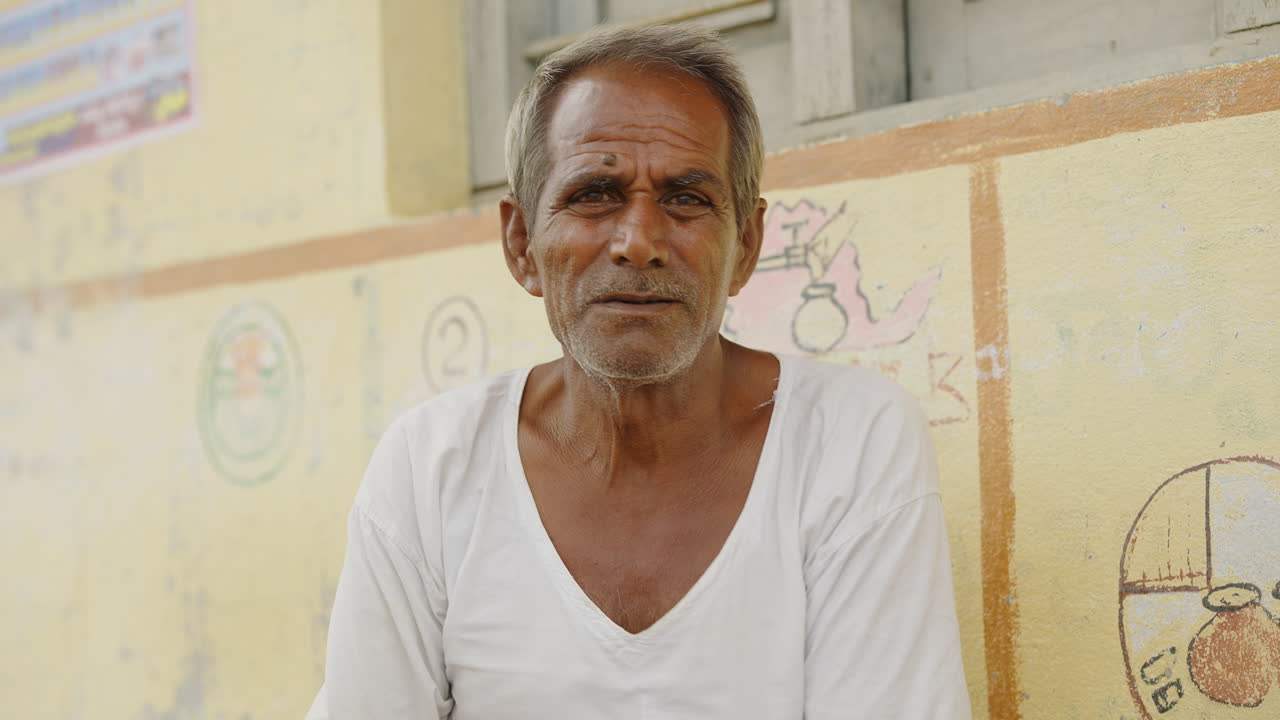 Portrait of an Elderly Indian Man