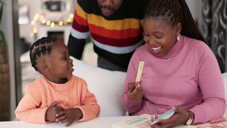 parents, child and education for learning card