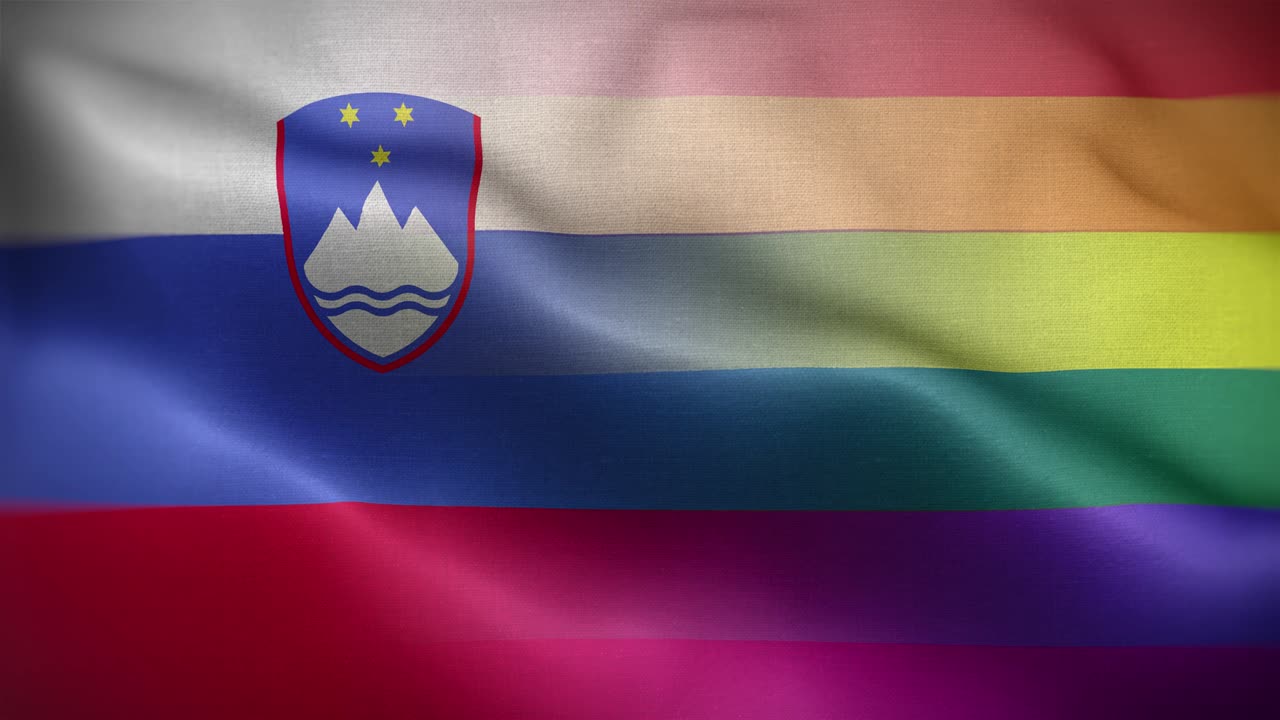 lgbt 슬로베니아 발 루프 배경 4k