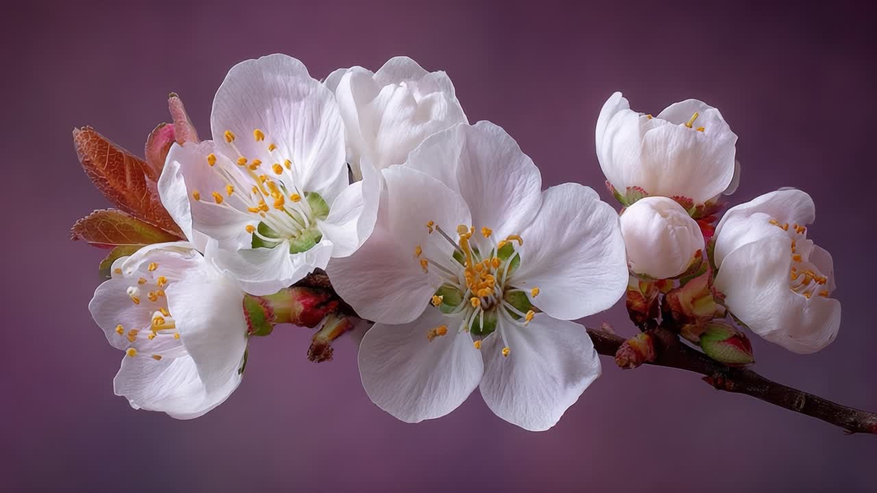 Delicate Blossoms of Cherry Flowers Captured in Stunning Detail, Showcasing the Natural Beauty and Intricacies of Nature's Floral Masterpieces in Soft Hues