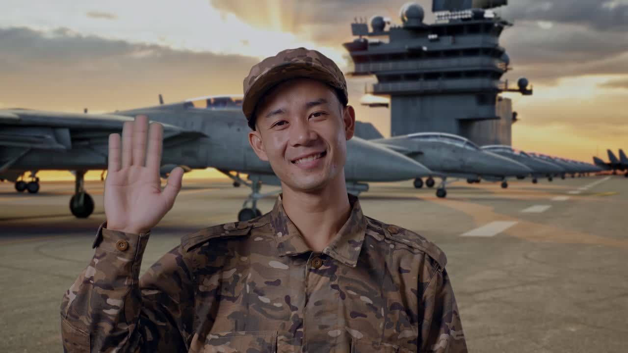 Military Personnel on Aircraft Carrier Deck