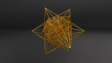 objeto abstracto dorado hecho de costillas. textura étnica tribal. capaz de buclear sin costuras 4k