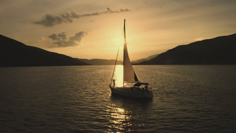 sunset sailing yacht