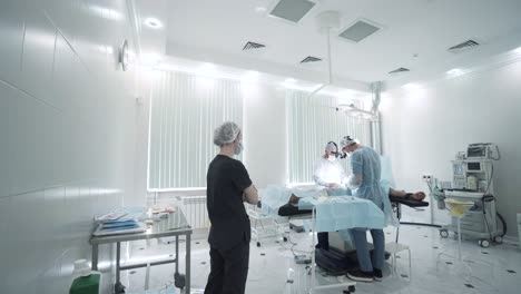 surgical procedure in modern operating room